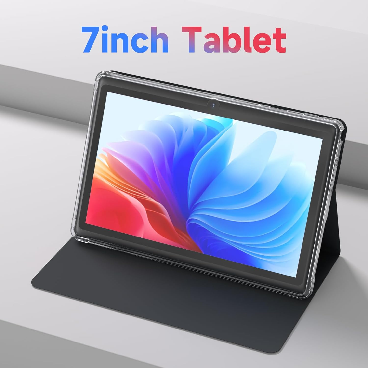 Android 14 Tablet 7 Inch with Case - 8GB RAM 32GB ROM 1TB Expand, Quad-Core, IPS Display, Dual Camera