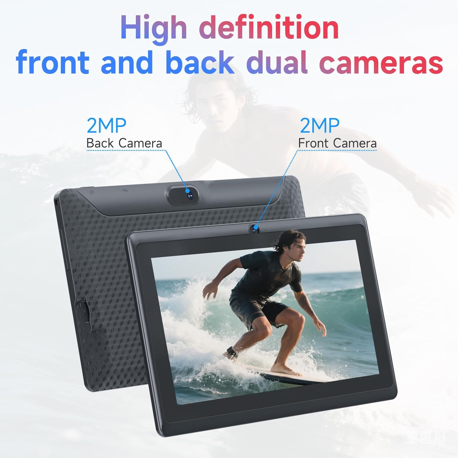 Android 14 Tablet 7 Inch with Case - 8GB RAM 32GB ROM 1TB Expand, Quad-Core, IPS Display, Dual Camera