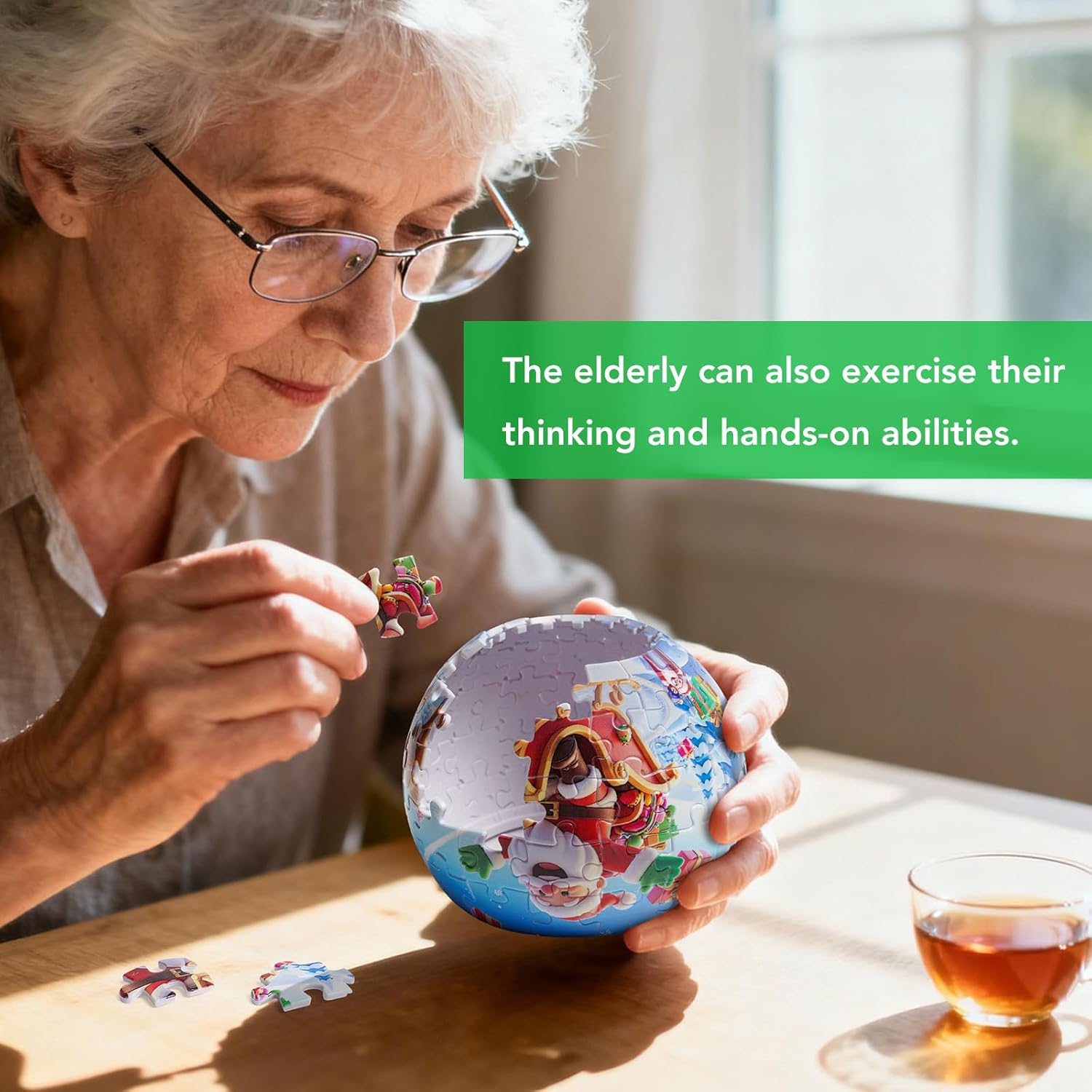 3D Puzzle Flower Pot - Small Cactus Planter for Succulents, Creative Gift for Plant Lovers & Kids