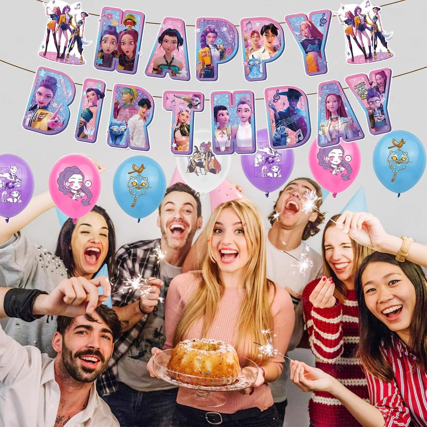 Movie Theme Birthday Party Decorations Set - Complete Supplies with Banner, Backdrop, Balloons & Cake Toppers for Boys & Girls