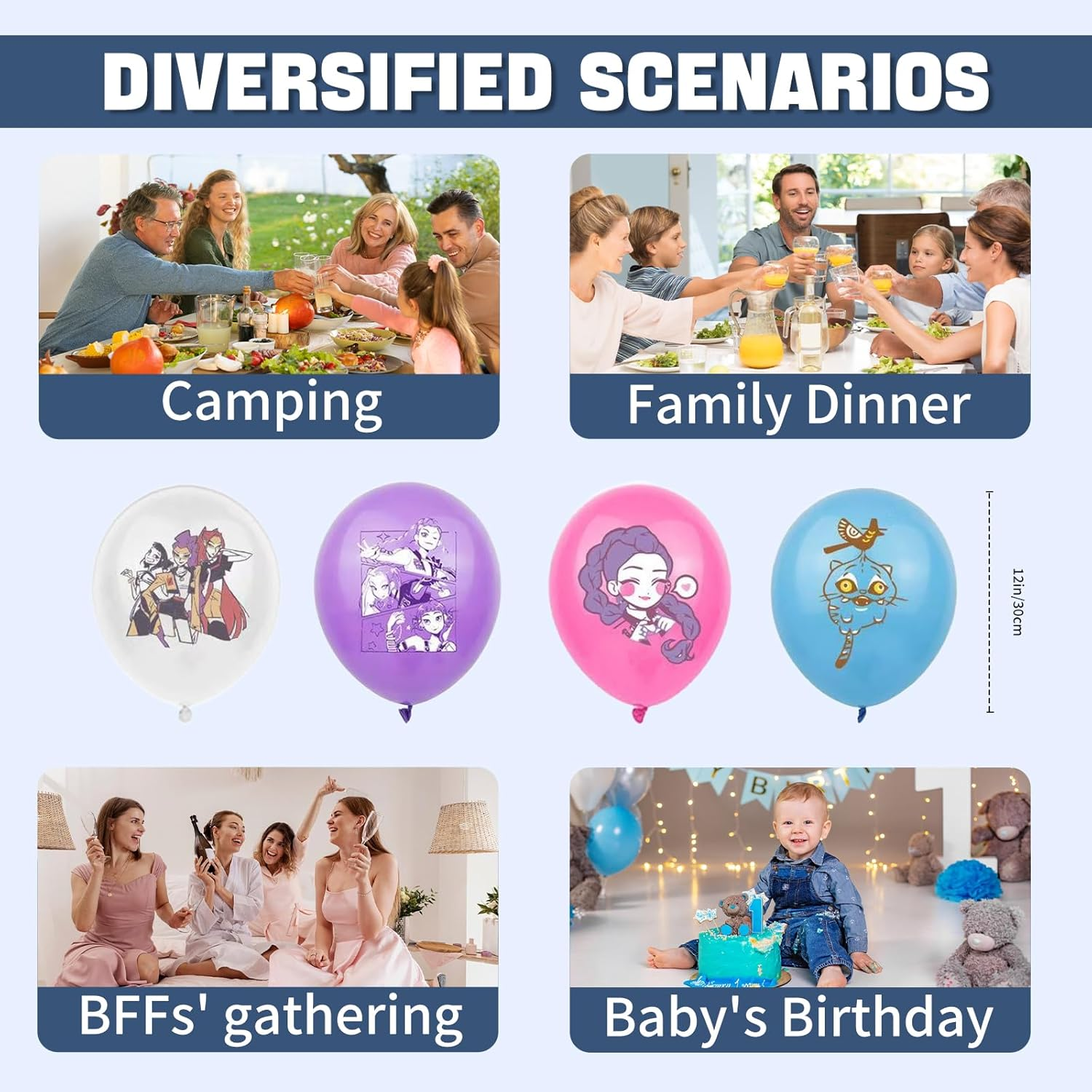 Movie Theme Birthday Party Decorations Set - Complete Supplies with Banner, Backdrop, Balloons & Cake Toppers for Boys & Girls