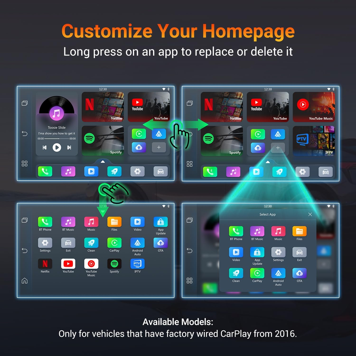 Play2Video Pro CarPlay AI Box - 3-in-1 Wireless CarPlay & Android Auto Adapter with YouTube & Netflix | Magic Box for 2016+ Factory Systems