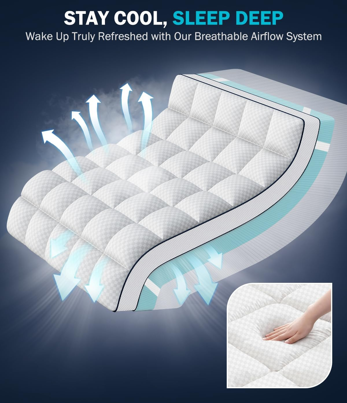 4 Inch Dual Layer Memory Foam Mattress Topper Twin Size - 2" Cooling Gel Memory Foam + 2" Plush Pillow Top | CertiPUR-US Certified Mattress Pad