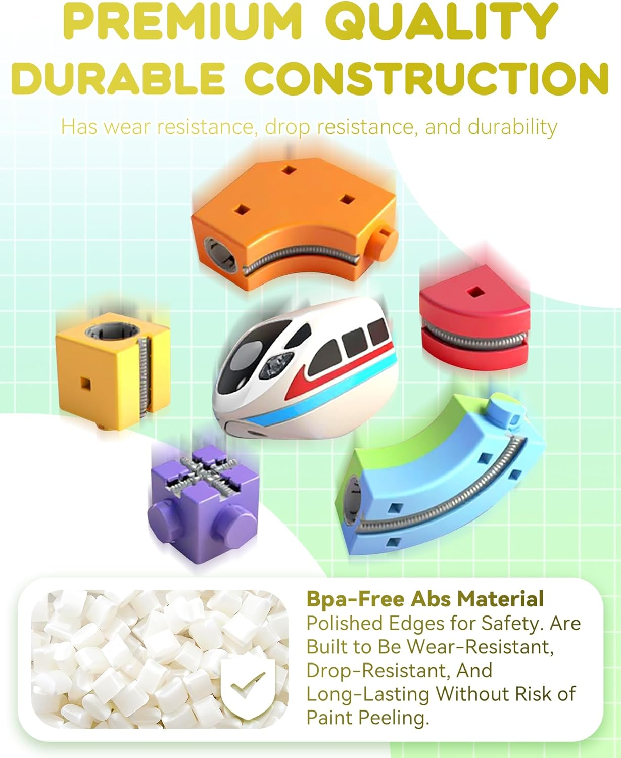 Electric Train Set with Flexible Race Track  - Gravity-Defying 3D Layouts Motorized Car - STEM Learning Toy for Kids Ages 6+