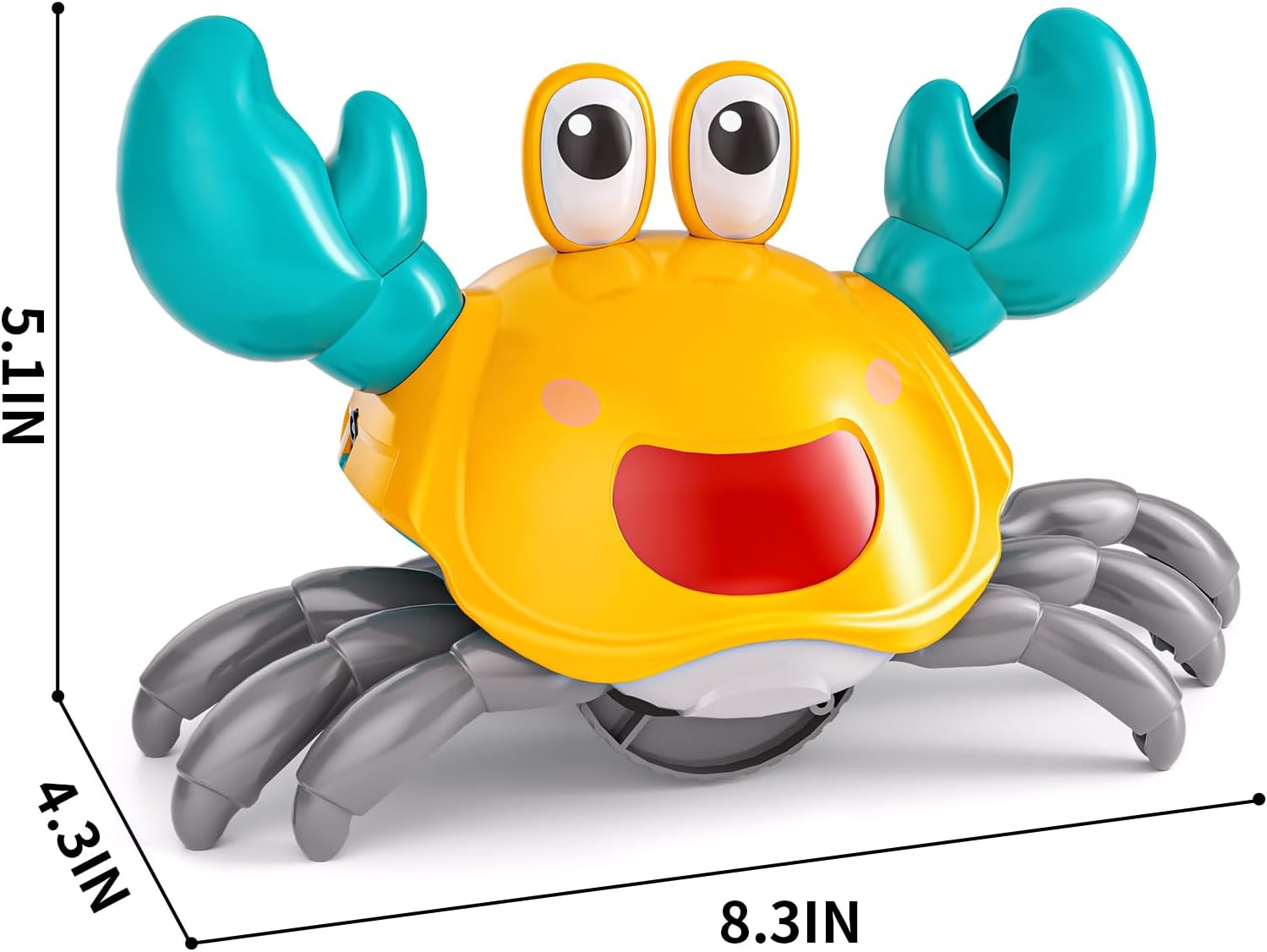 Crawling Crab Toy for 36-48 Months Baby Toys - Sensory Walking Musical Toys, Infant Toys 36 Months, Walking Dancing Moving Crab with Obstacle