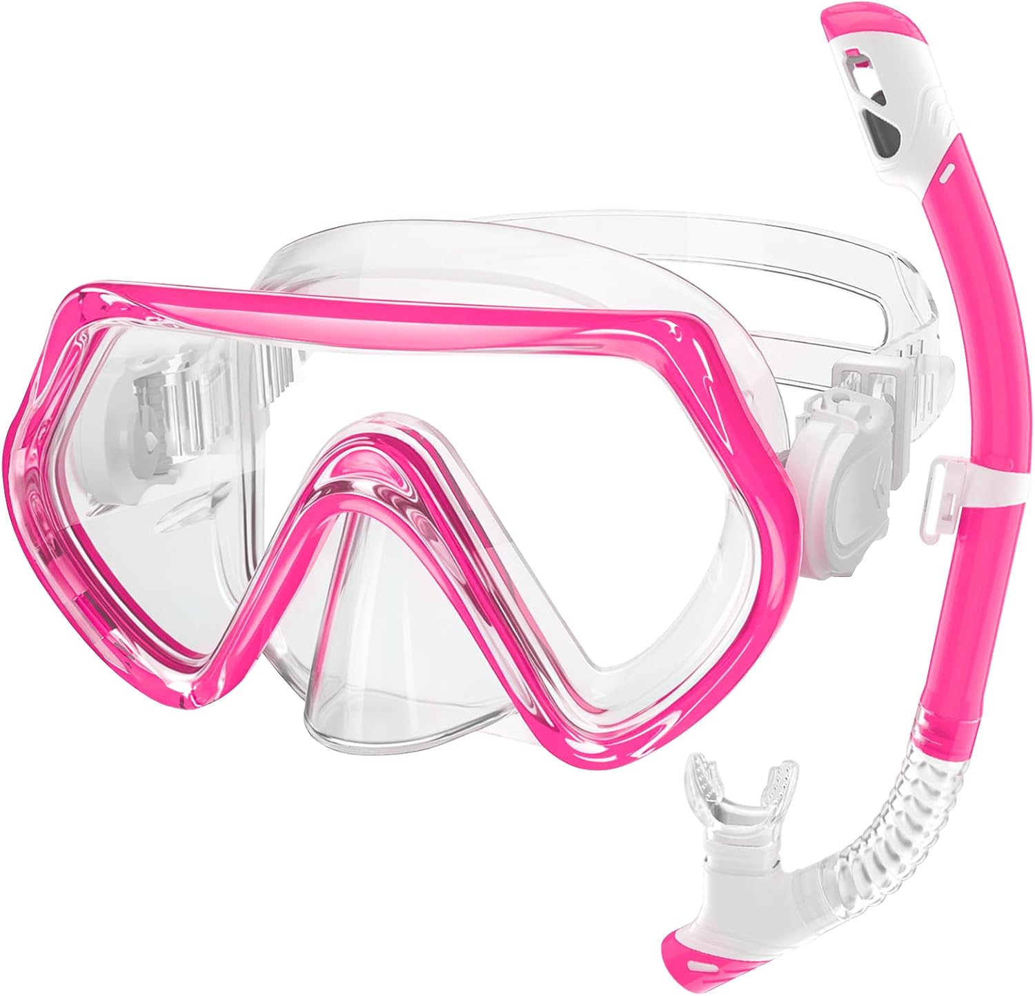 Kids Snorkel Set Ages 3-14 - Anti-Fog Diving Mask & Dry Top Snorkel Combo | Unisex Swimming Goggles for Beach & Pool