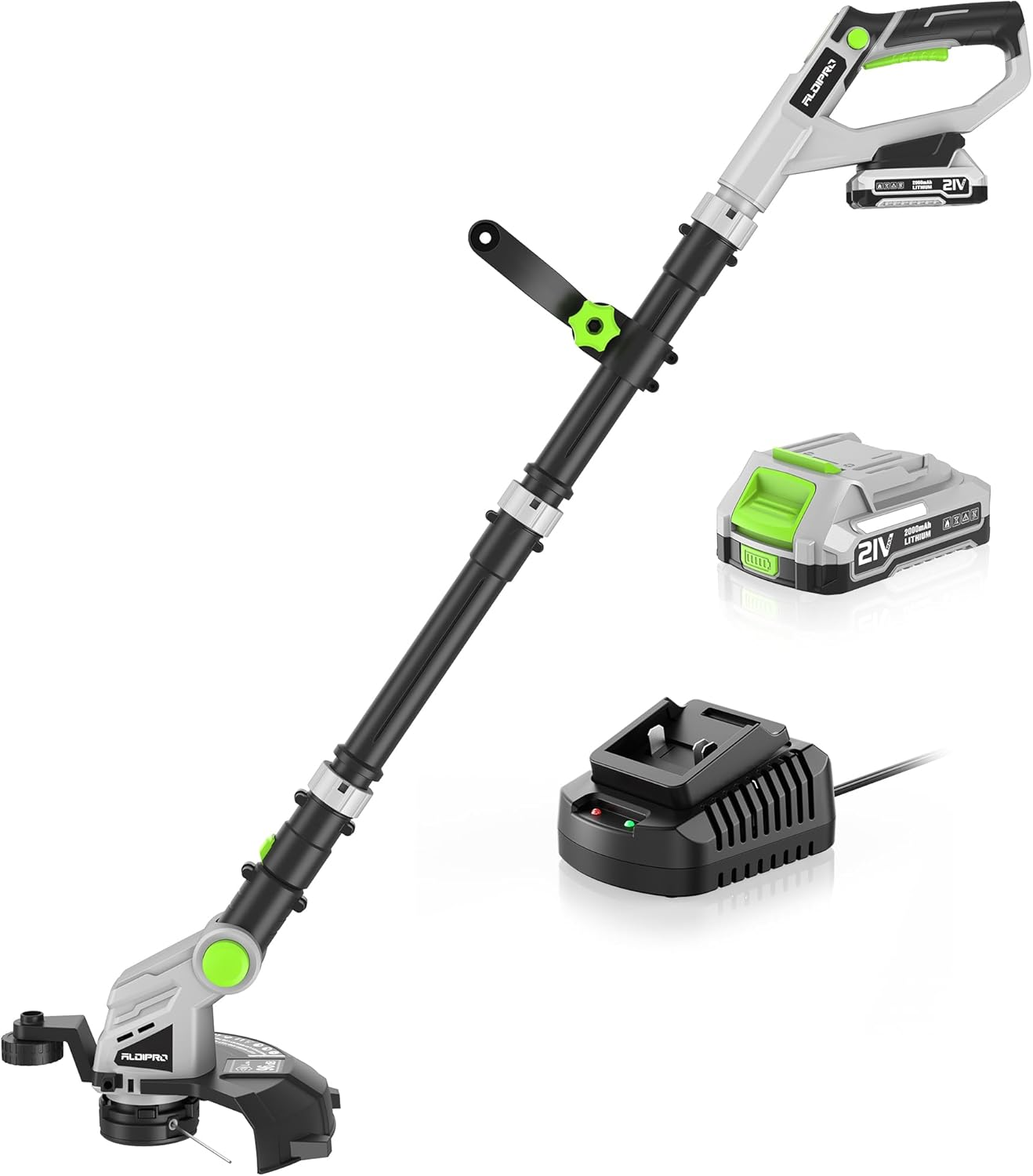 3-in-1 Cordless String Trimmer - 21V Electric Weed Eater with Auto-Feed Spool, Edger & Mower (12-Inch, 8500 RPM)