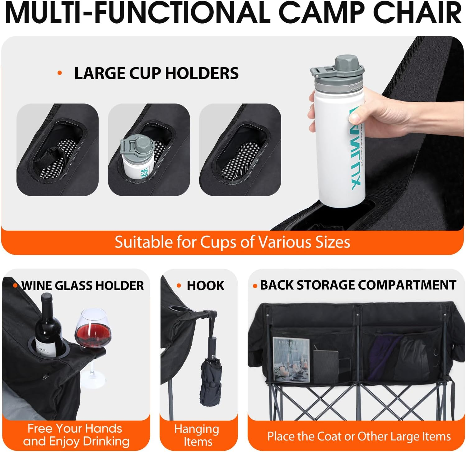 Heat Levels, Cup Holders & Storage