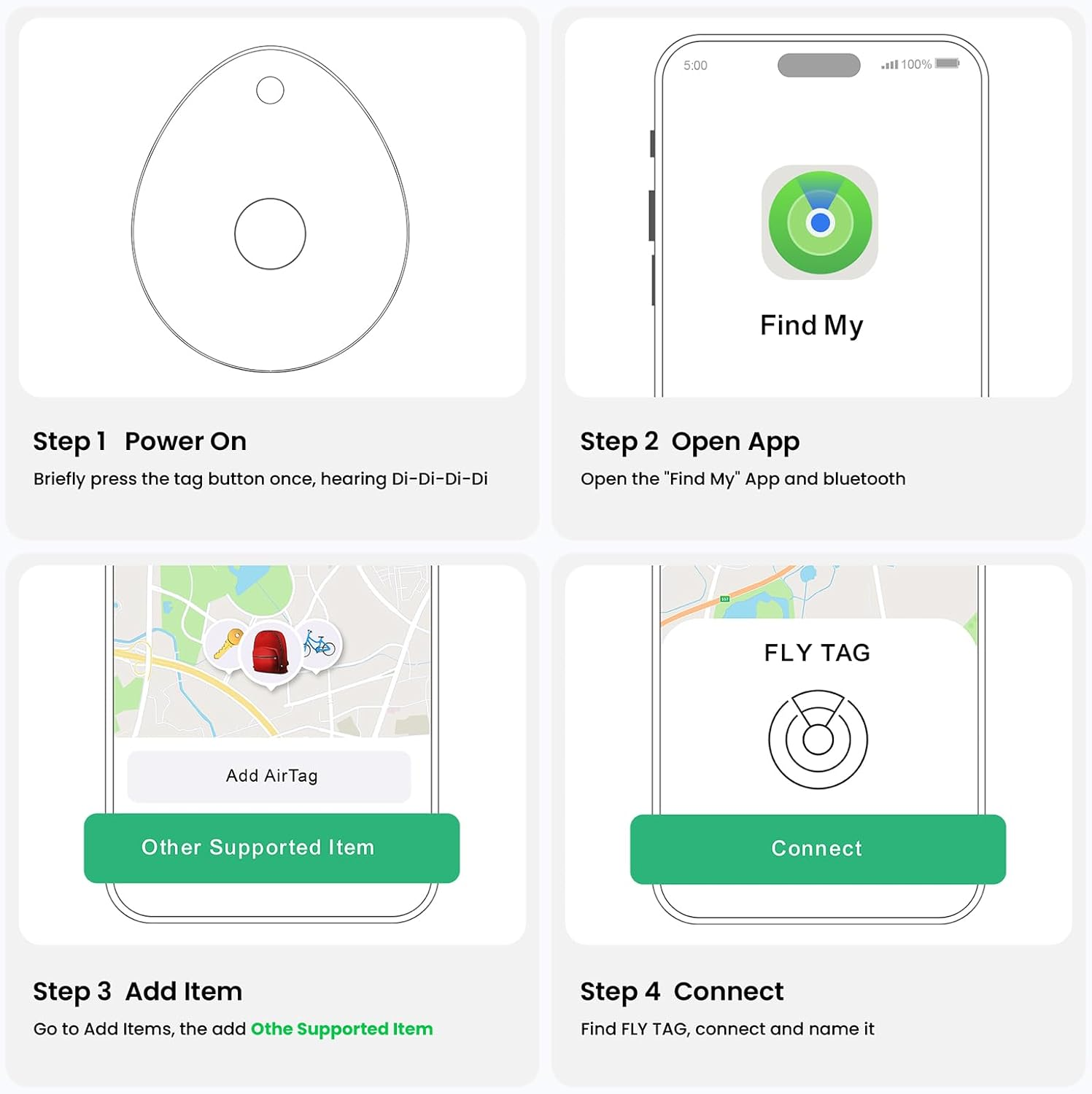 Apple Find My Tracker - Ultra-Compact 31mm Bluetooth Tracker, 365-Day Battery, Key Finder