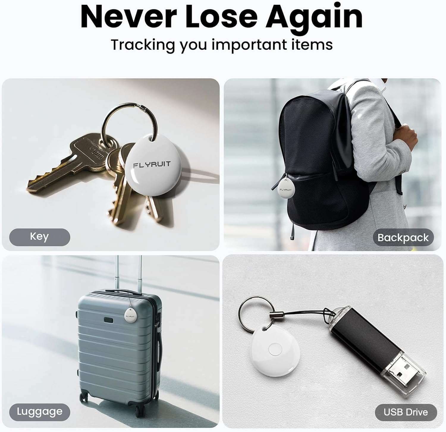 Apple Find My Tracker - Ultra-Compact 31mm Bluetooth Tracker, 365-Day Battery, Key Finder
