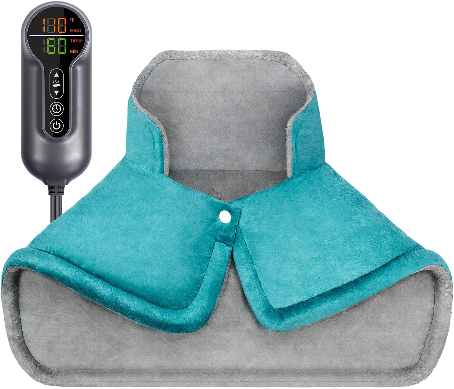 Heated Neck and Shoulder Wrap - Electric Heating Pad with 6 Heat Levels & Auto Shut-Off