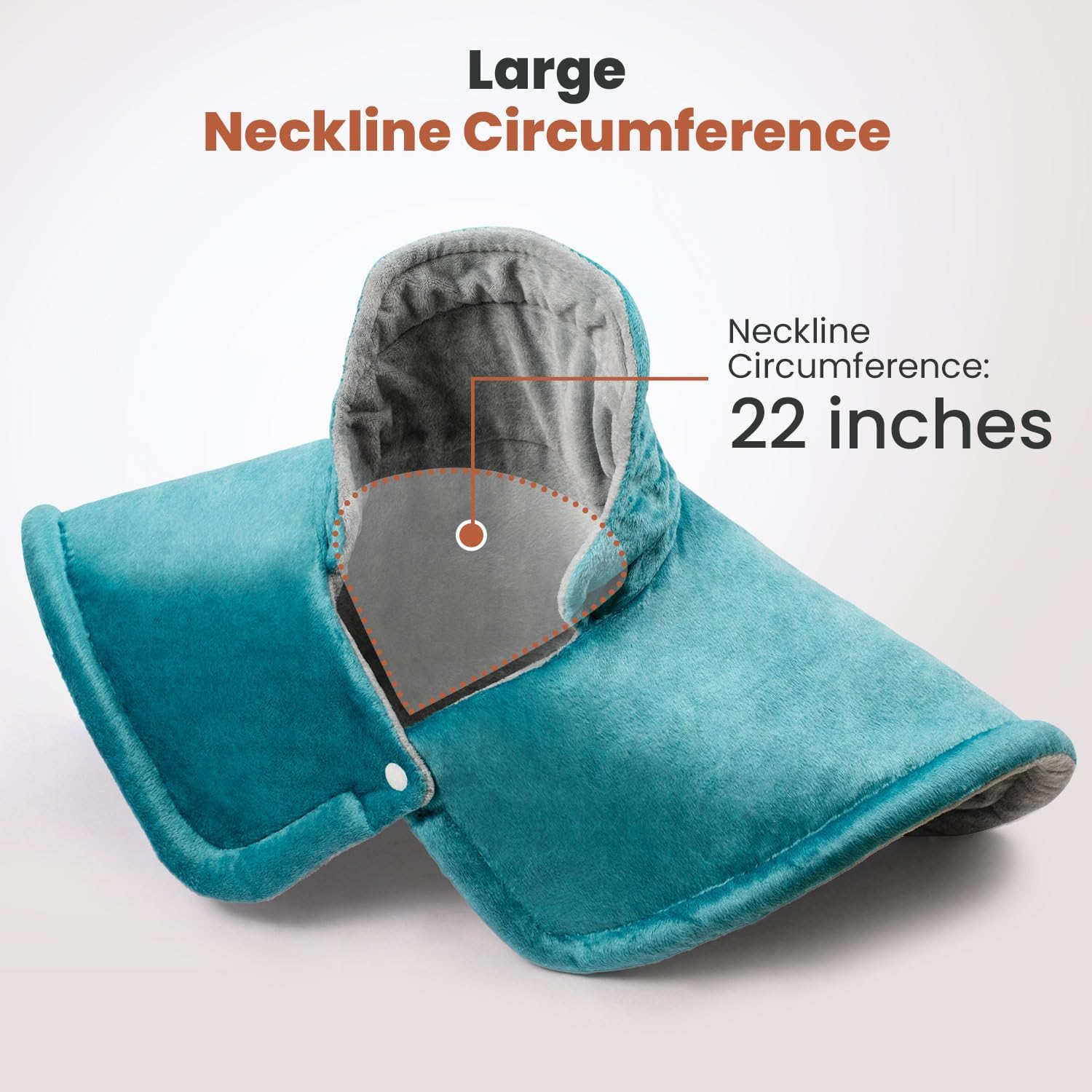 Heated Neck and Shoulder Wrap - Electric Heating Pad with 6 Heat Levels & Auto Shut-Off