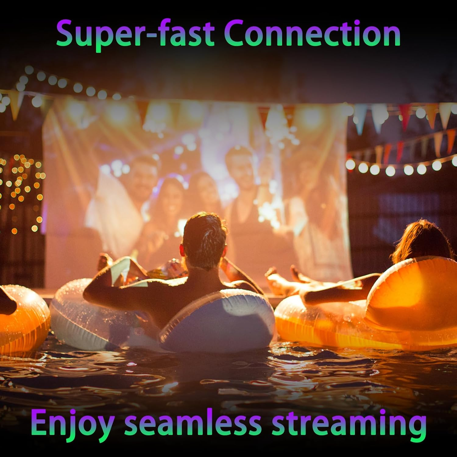 WiFi Range Extender Booster - 1200Mbps Dual Band Signal Amplifier with 4 Antennas