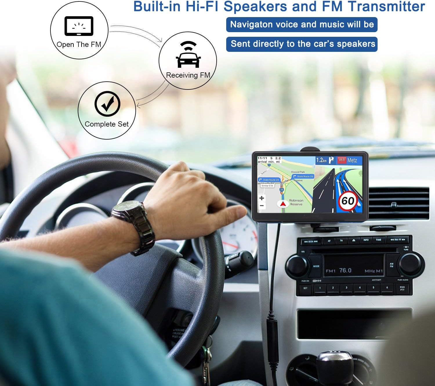 7-Inch GPS Navigator for Car Truck RV - 2025 Maps with Voice Navigation, Speed Warnings & Lifetime Updates