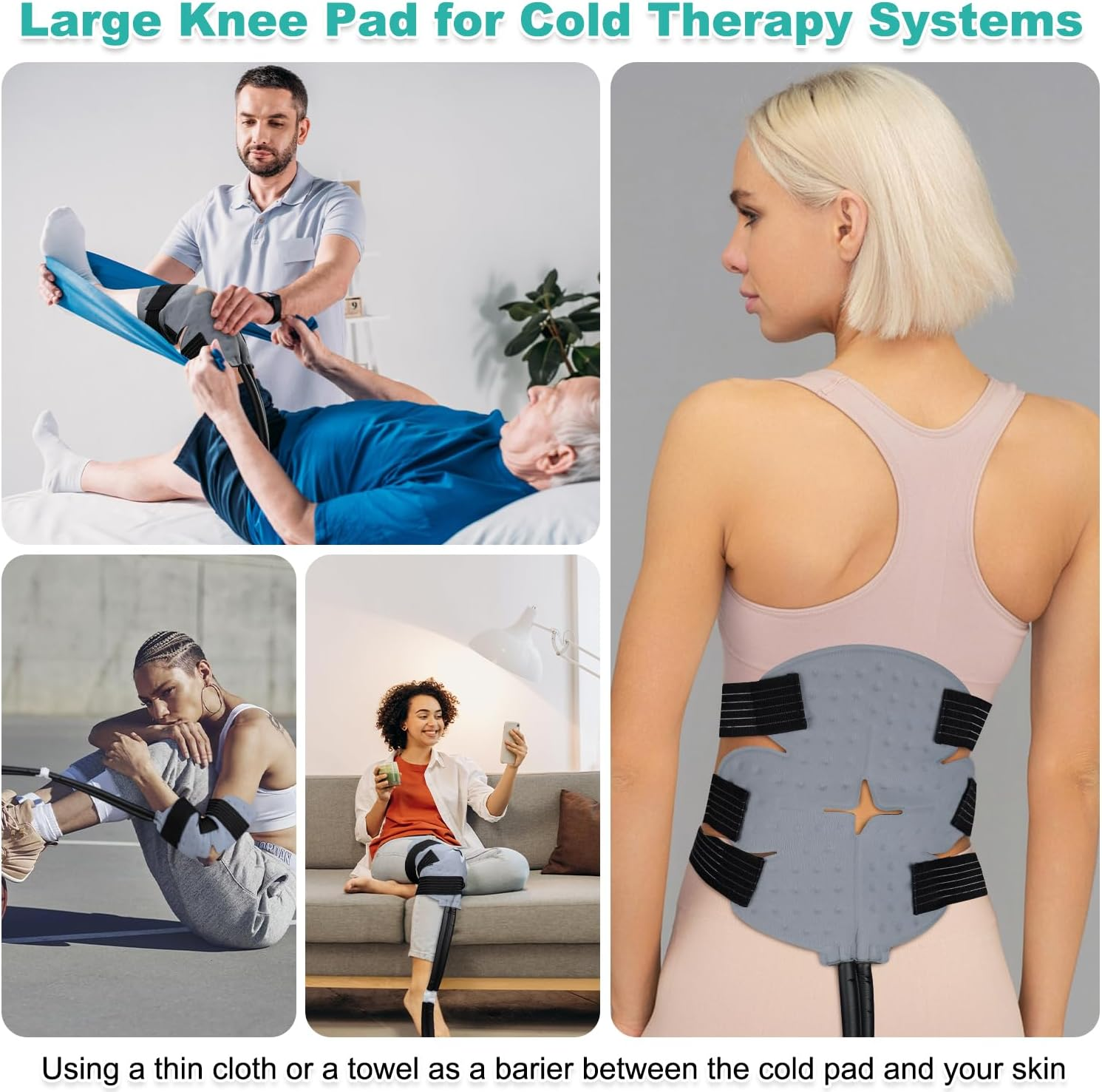 Cold Therapy System with Knee Pad - Motorized Ice Circulation Machine for Pain Relief