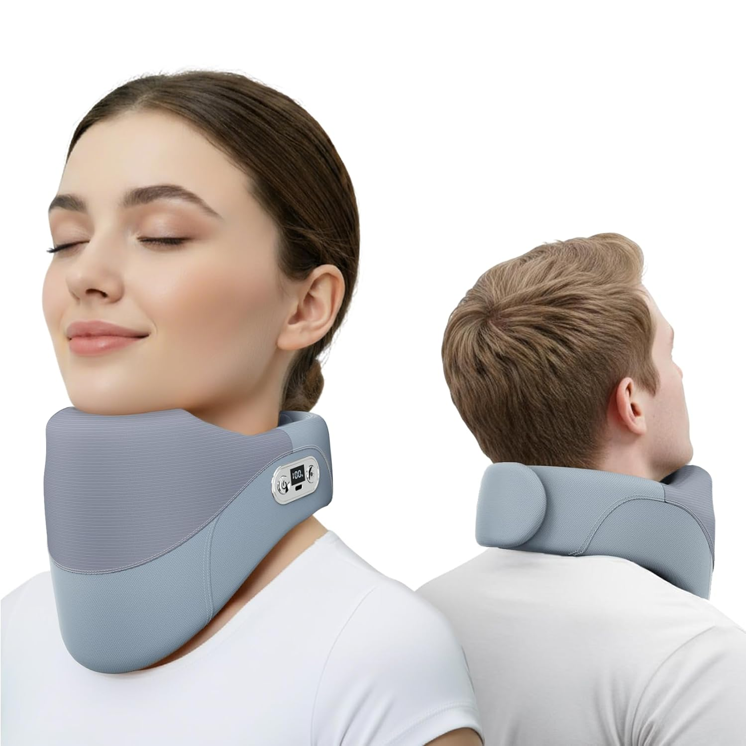 Cervical Neck Brace - Ergonomic Posture Corrector with Adjustable Support & Heat Therapy