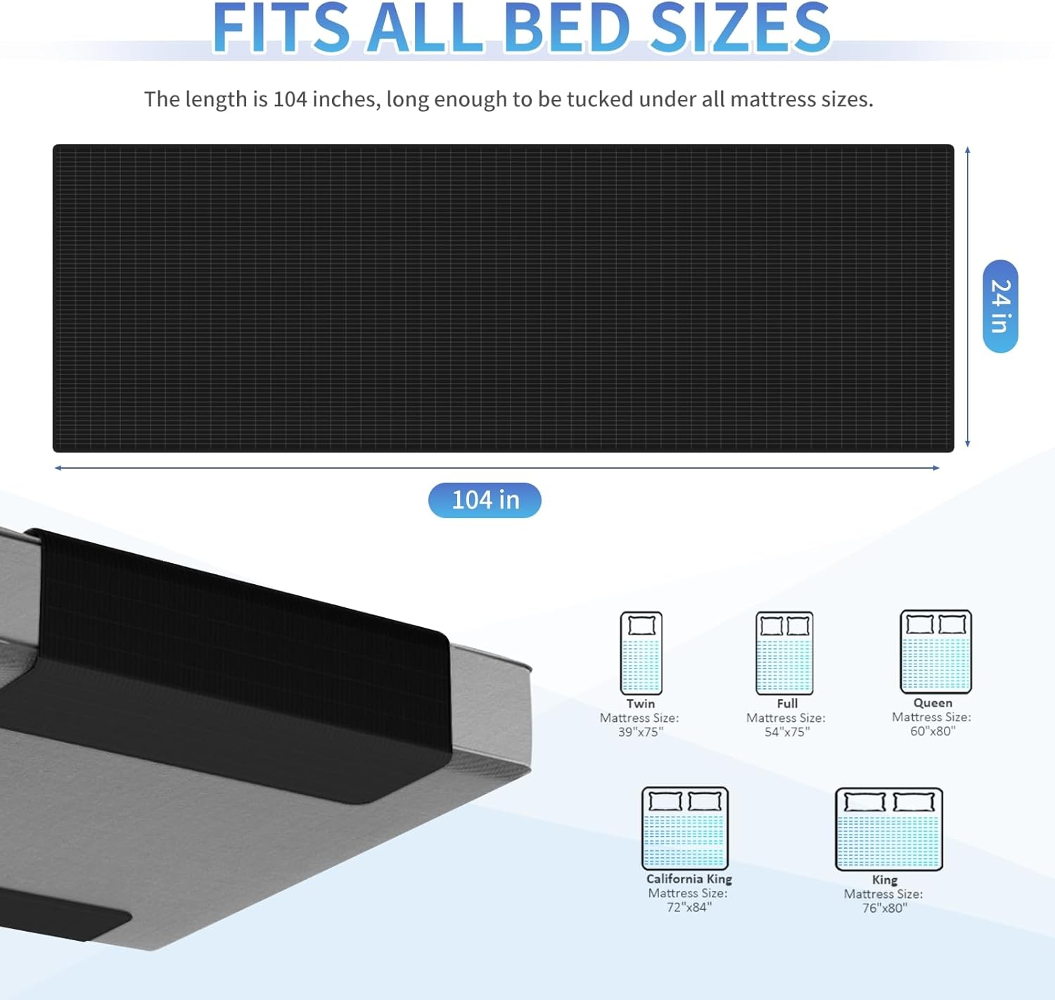 Grounding Half Sheet - 95% Organic Cotton with 5% Silver Fiber for Earthing Therapy