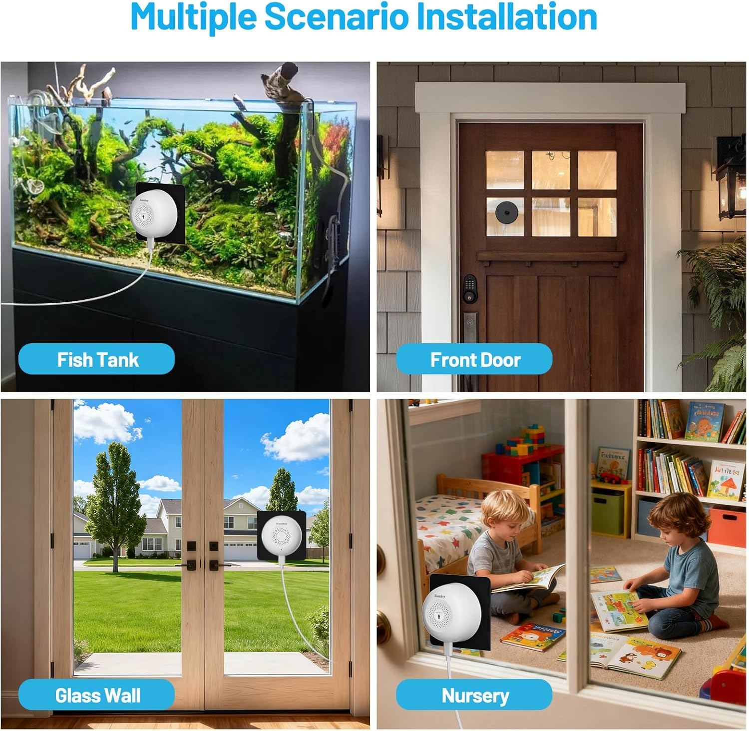 Noonkey WiFi 6 Window Security Camera - 2K QHD AI Color Night Vision with 30-Second Installation