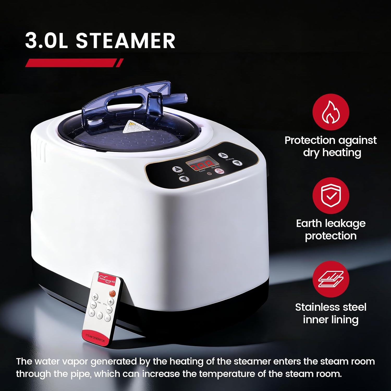 Portable Home Sauna - Personal Steam Sauna Tent with 3L Steamer 9 Temperature Levels & Folding Chair