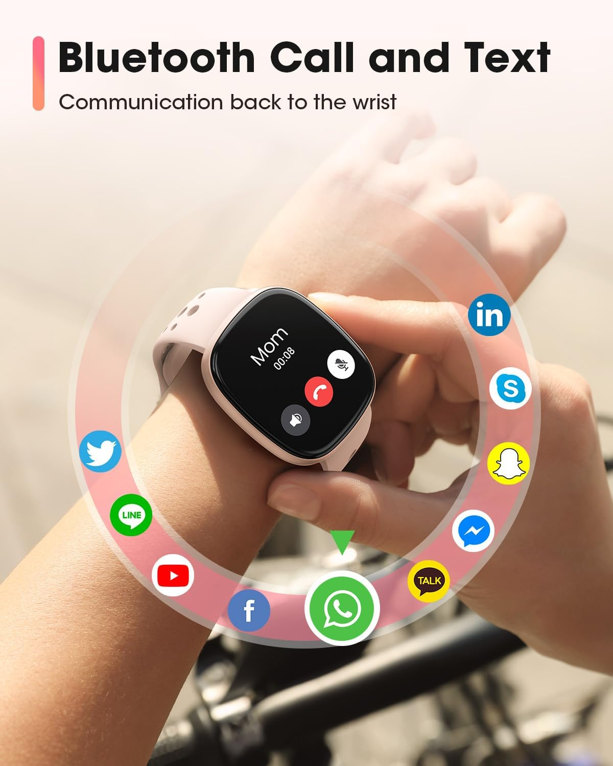 Smart Watch for Women & Men with Bluetooth Call - 24H Heart Rate SpO2 Sleep Monitor, 120+ Sport Modes, 5ATM Waterproof Fitness Tracker for iPhone & Android - Starlight