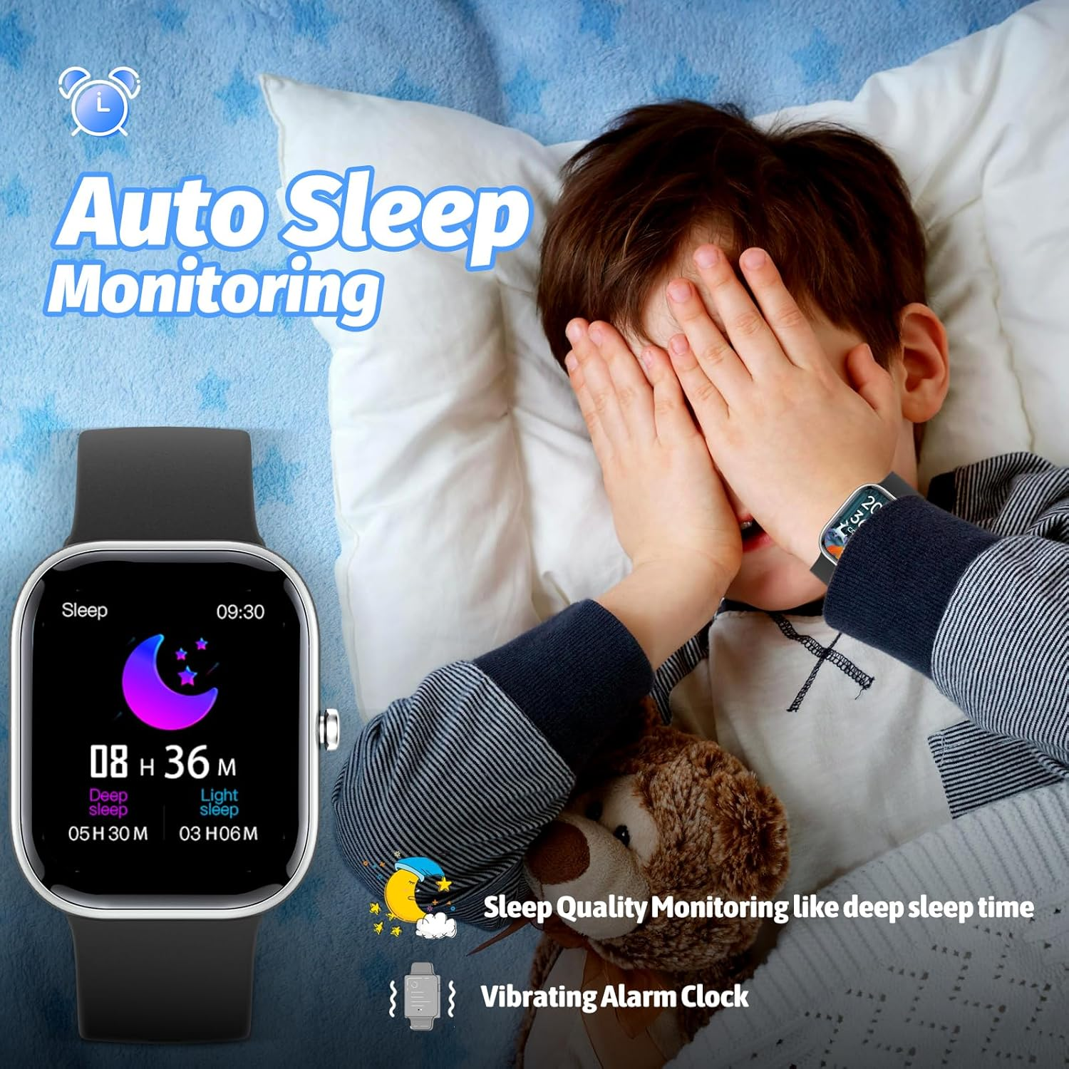 Kids Smart Watch Fitness Tracker - No Phone Needed, 19 Sport Modes, 1.5" DIY Dial, IP68 Waterproof, Sleep Monitor & Pedometer for Boys Girls Ages 6-14