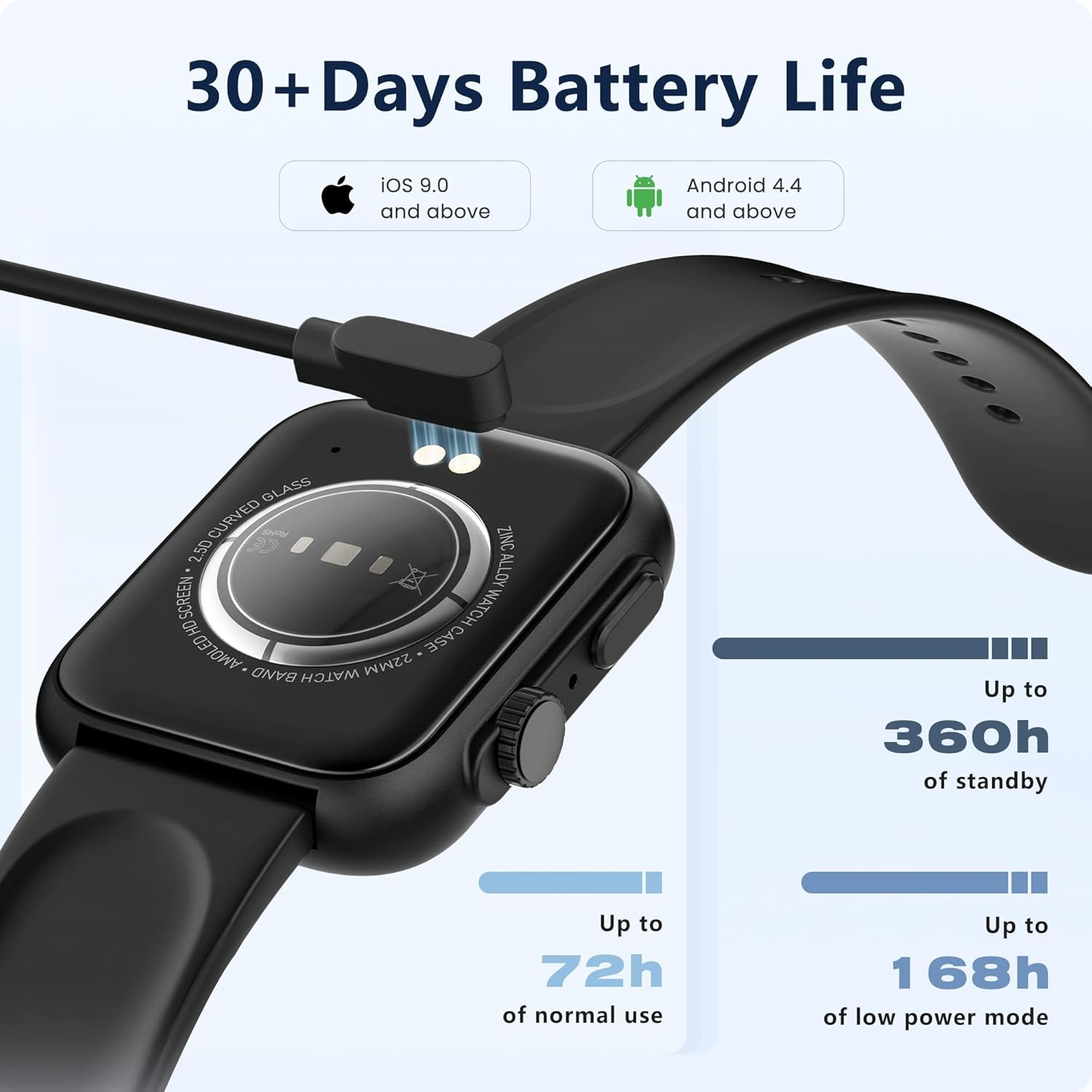 Lovouse Smart Watch 46mm for Men & Women - Bluetooth Call, Sleep & Stress Tracking, 120+ Sports Modes, GPS Activity Tracker, Water Resistant