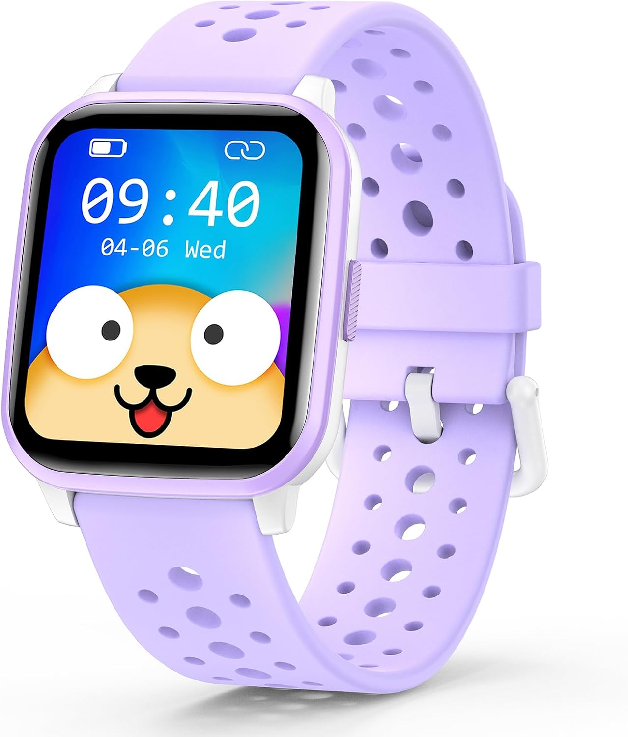 Kids Watch 1.8" for Girls Boys Ages 6-15 - Fitness Tracker, No Phone Needed, Pedometer, Sleep & Heart Rate Monitor, Waterproof, Puzzle Games - Purple