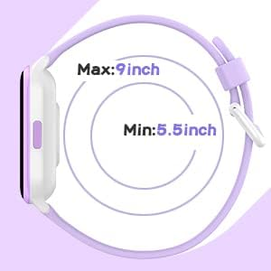 Kids Watch 1.8" for Girls Boys Ages 6-15 - Fitness Tracker, No Phone Needed, Pedometer, Sleep & Heart Rate Monitor, Waterproof, Puzzle Games - Purple