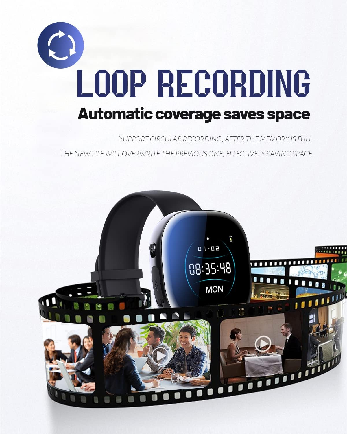 32GB Hidden Camera Watch 1080p with Playback - HD Time Display, Nanny Camera, Mini Spy Cam