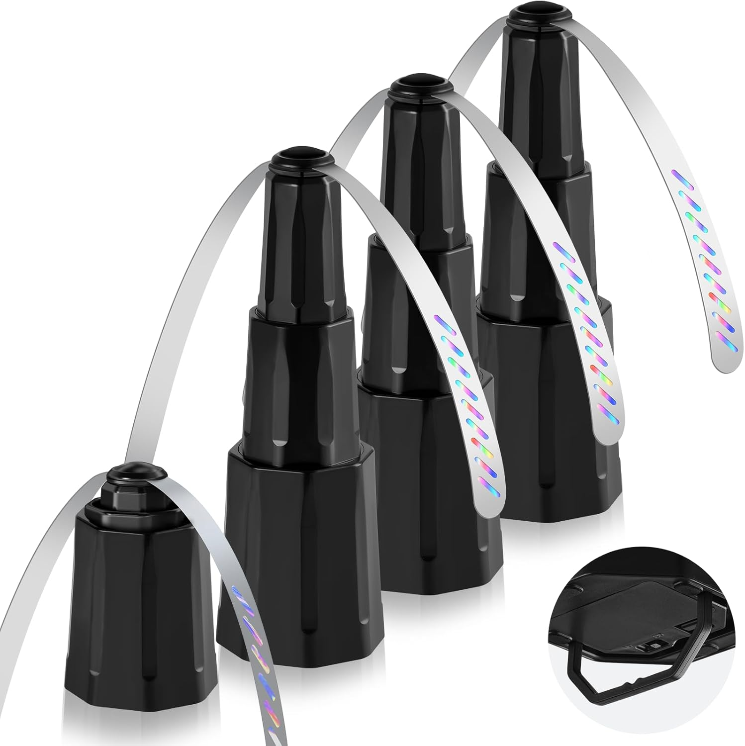 Fly Fans for Tables 2 Pack - Bug Fans with Holographic Blades Battery Operated for Picnic BBQ Restaurant