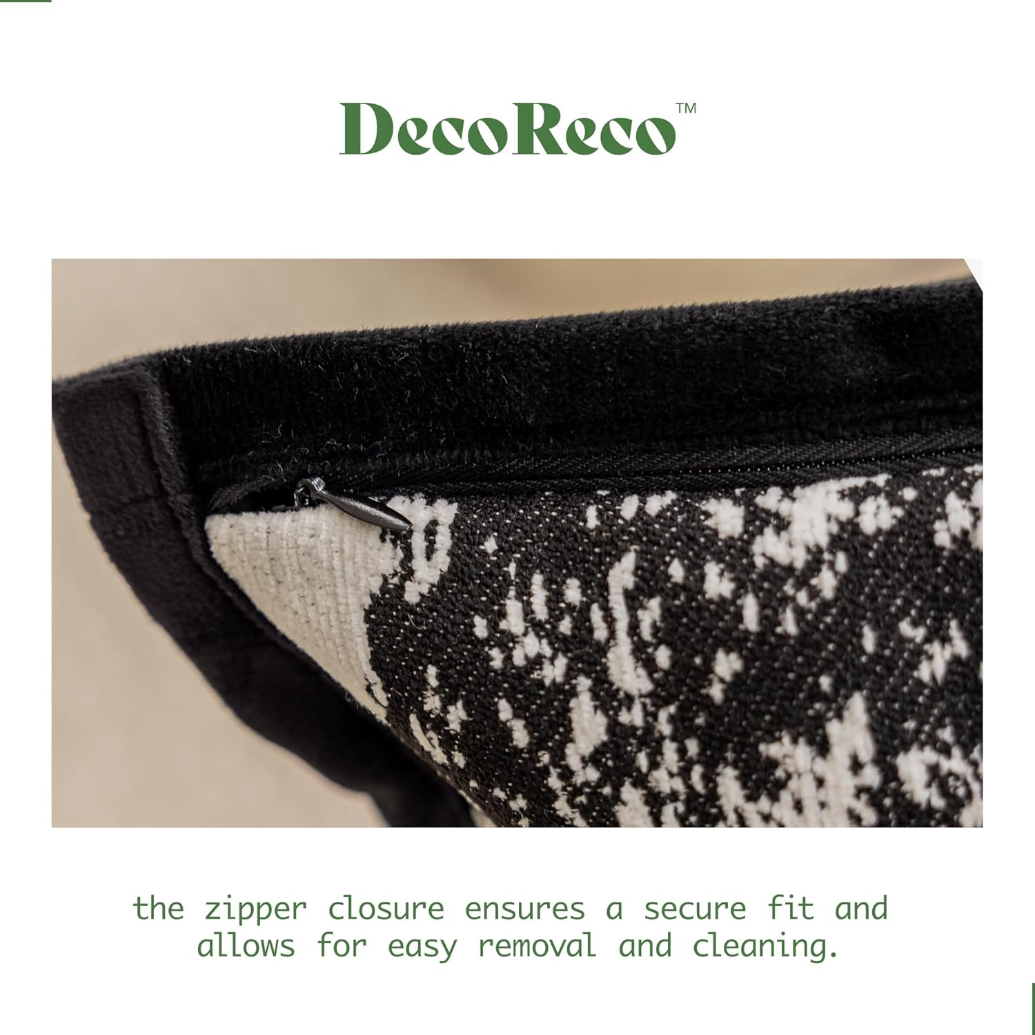 Decorative Throw Pillow Covers 20x20 Inch Set of 2 - Luxury Black White Western Embroidered Boho Accent