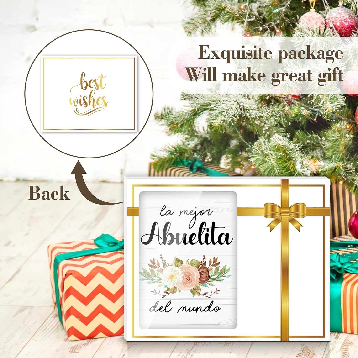Abuelita Gifts Picture Frame - Spanish Photo Frame for Grandma Mom's Day Mother's Day