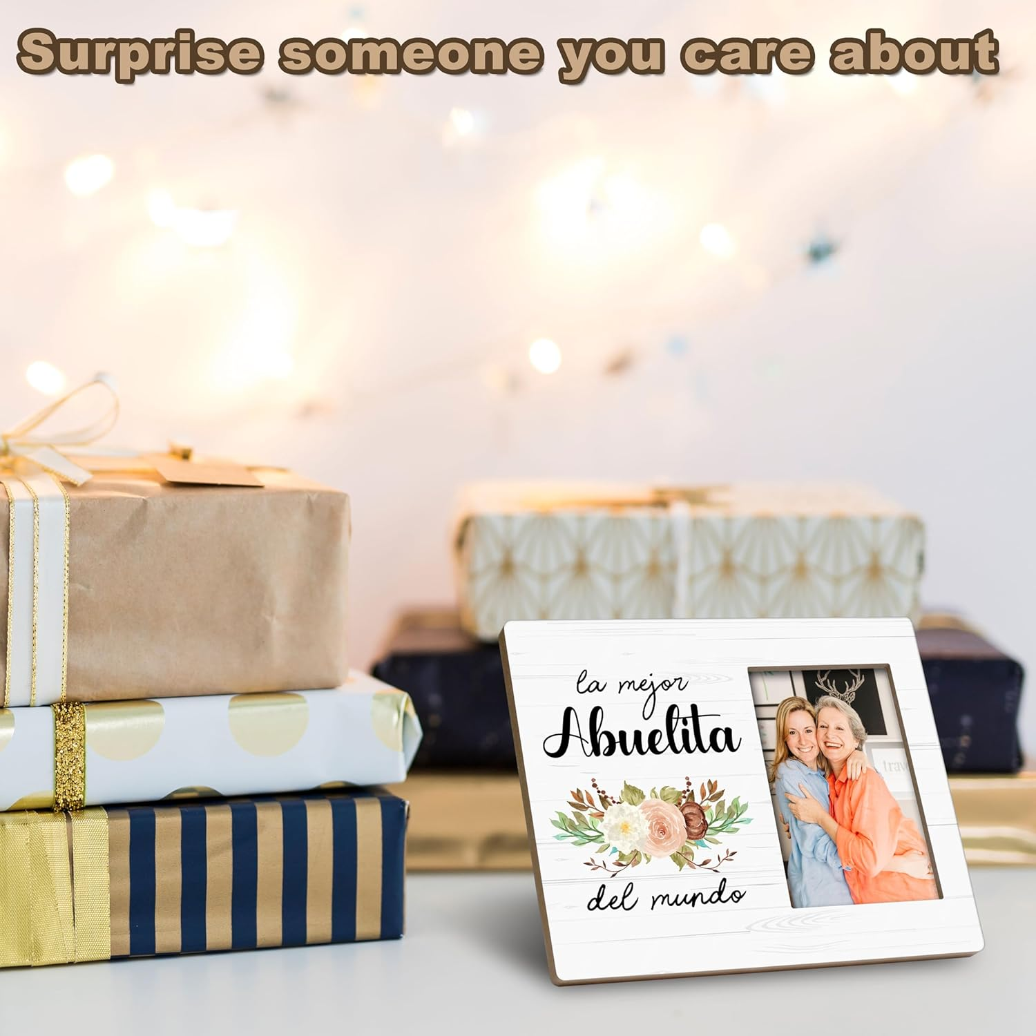 Abuelita Gifts Picture Frame - Spanish Photo Frame for Grandma Mom's Day Mother's Day