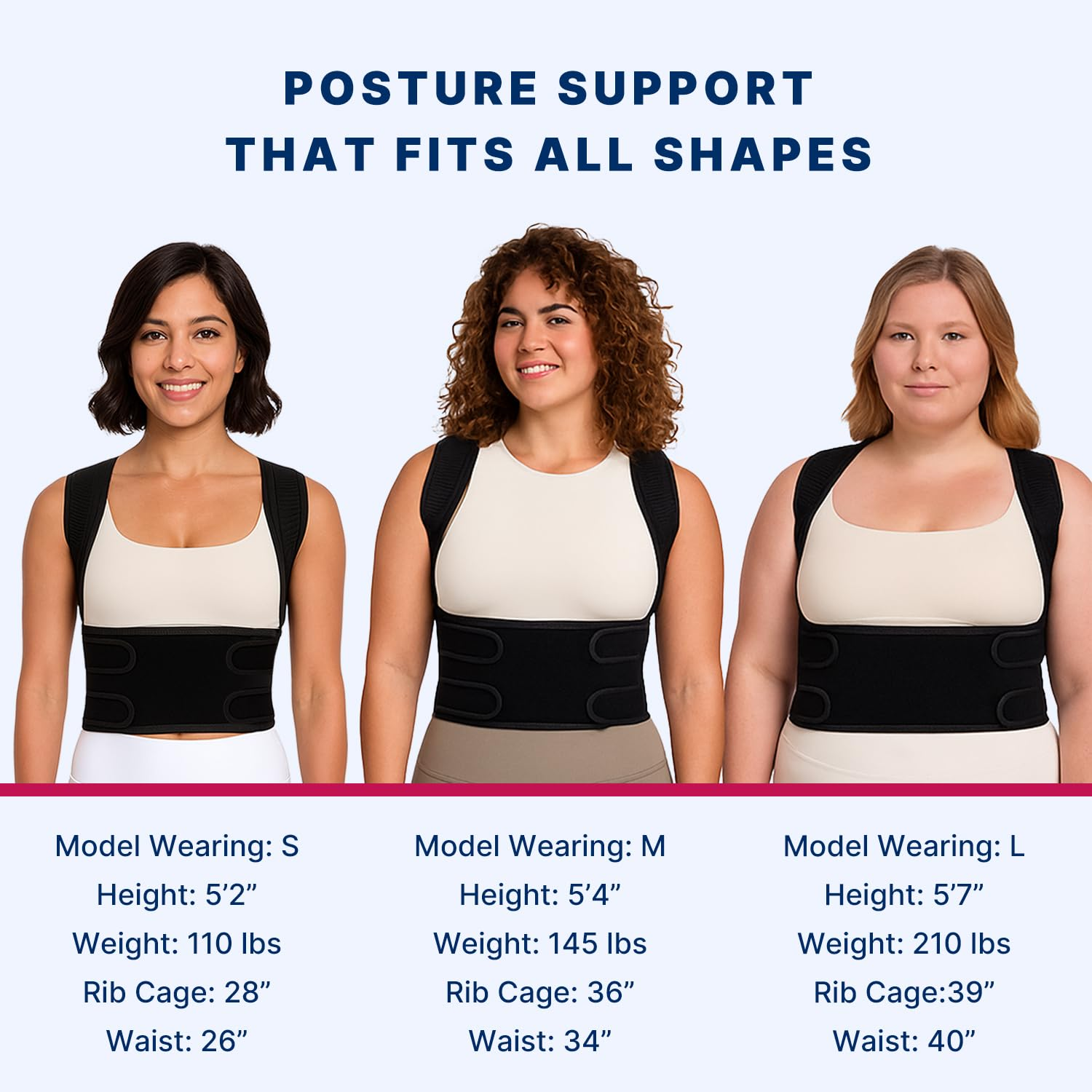 Posture Corrector for Women and Men - Adjustable Back Brace Straightener Scoliosis Hunchback Support Small