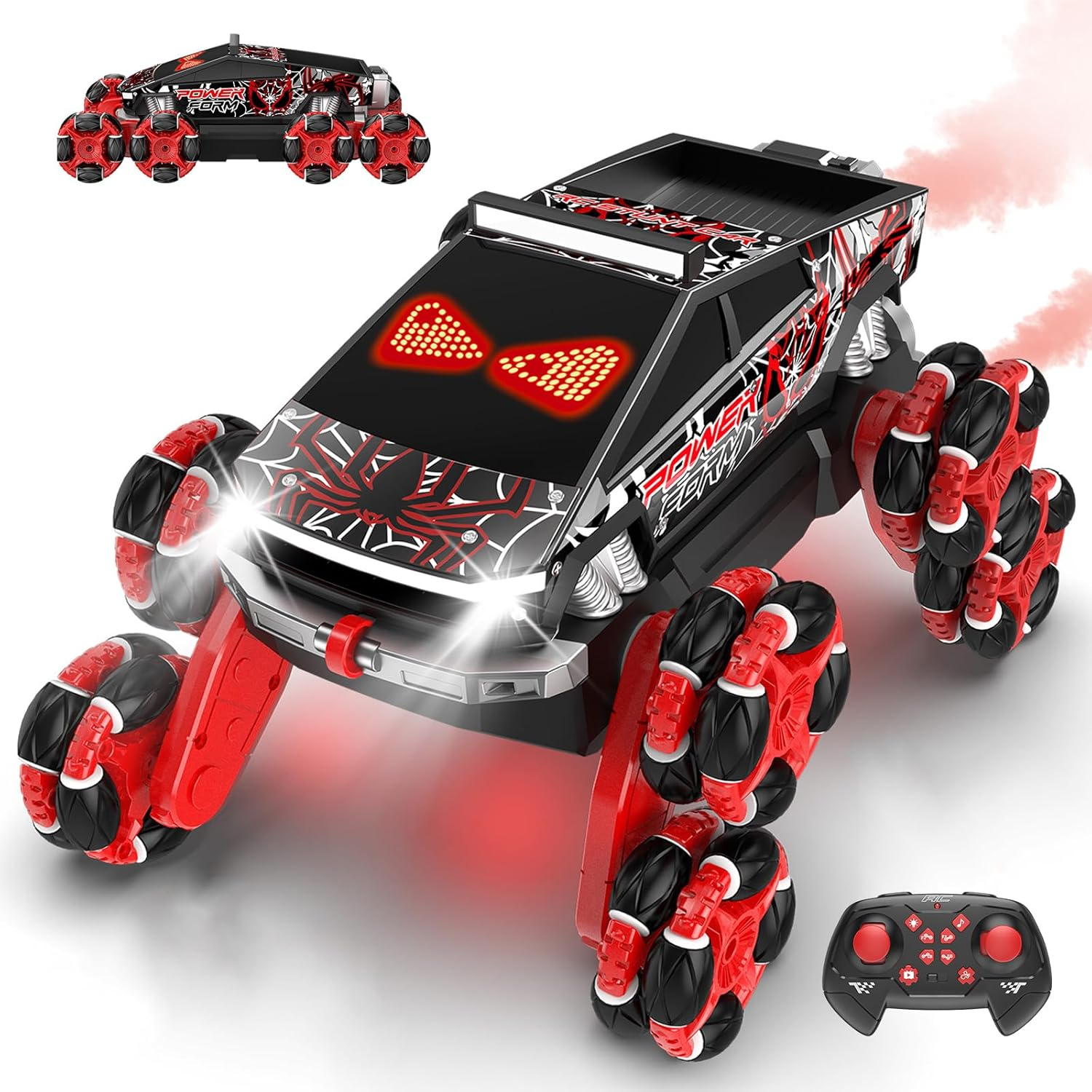 Gesture Sensing RC Stunt Car for Boys & Girls Age 6-12 - Hand Controlled Remote Control Car with Cool Lights & Music - Interactive Toy Gift