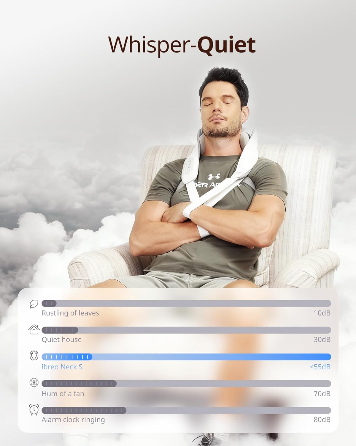 Cordless Shiatsu Neck and Back Massager with Heat - 3D Kneading Deep Tissue, 3 Modes, Voice Prompt & Smart Memory