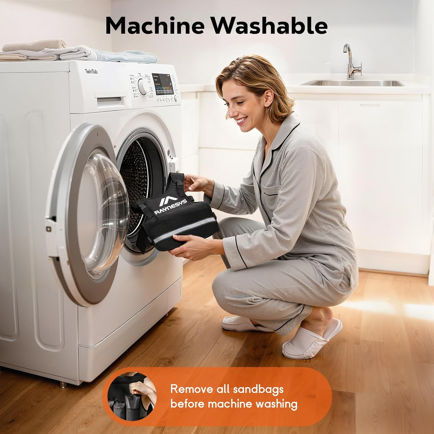 Adjustable Weighted Vest for Men & Women - 1-12/1-20/1-30 LBS with Reflective Strip