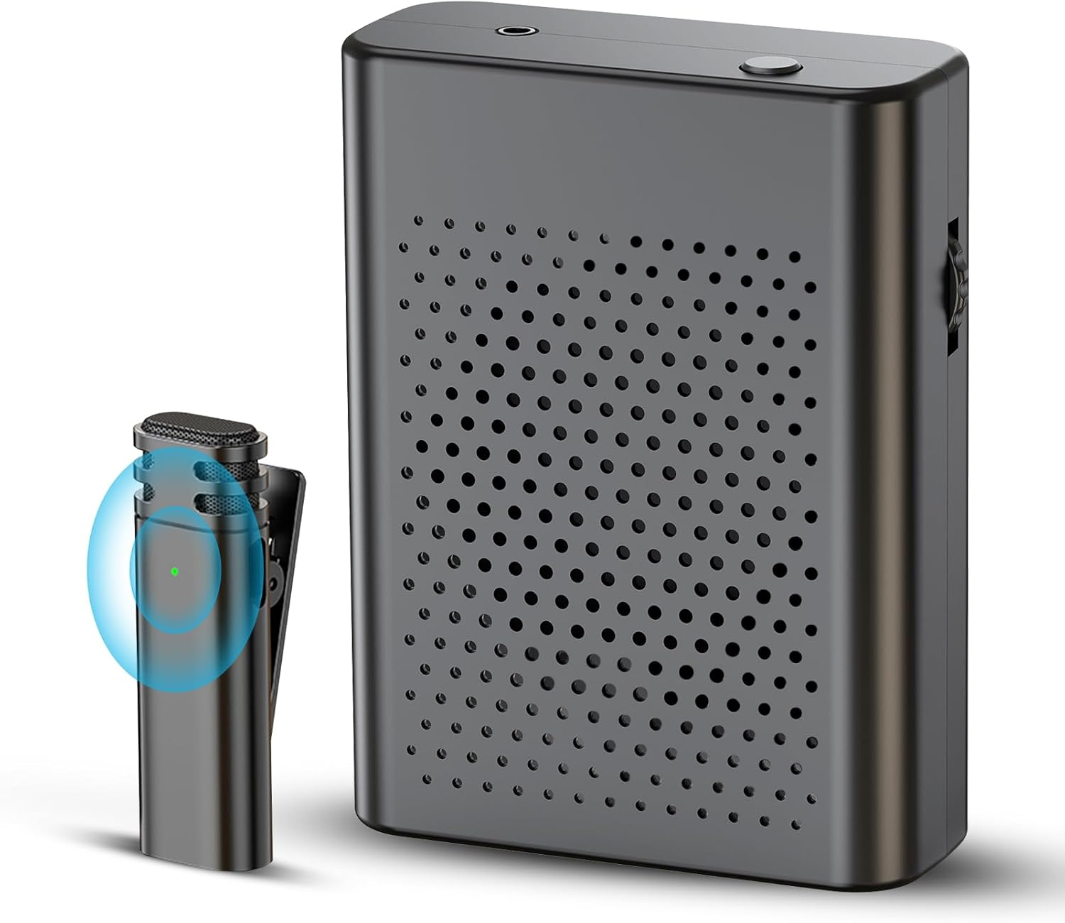 Voice Amplifier with Wireless Lavalier Microphone - Portable Rechargeable Speaker with Waistband for Teachers, Trainers, Tour Guides & Coaches