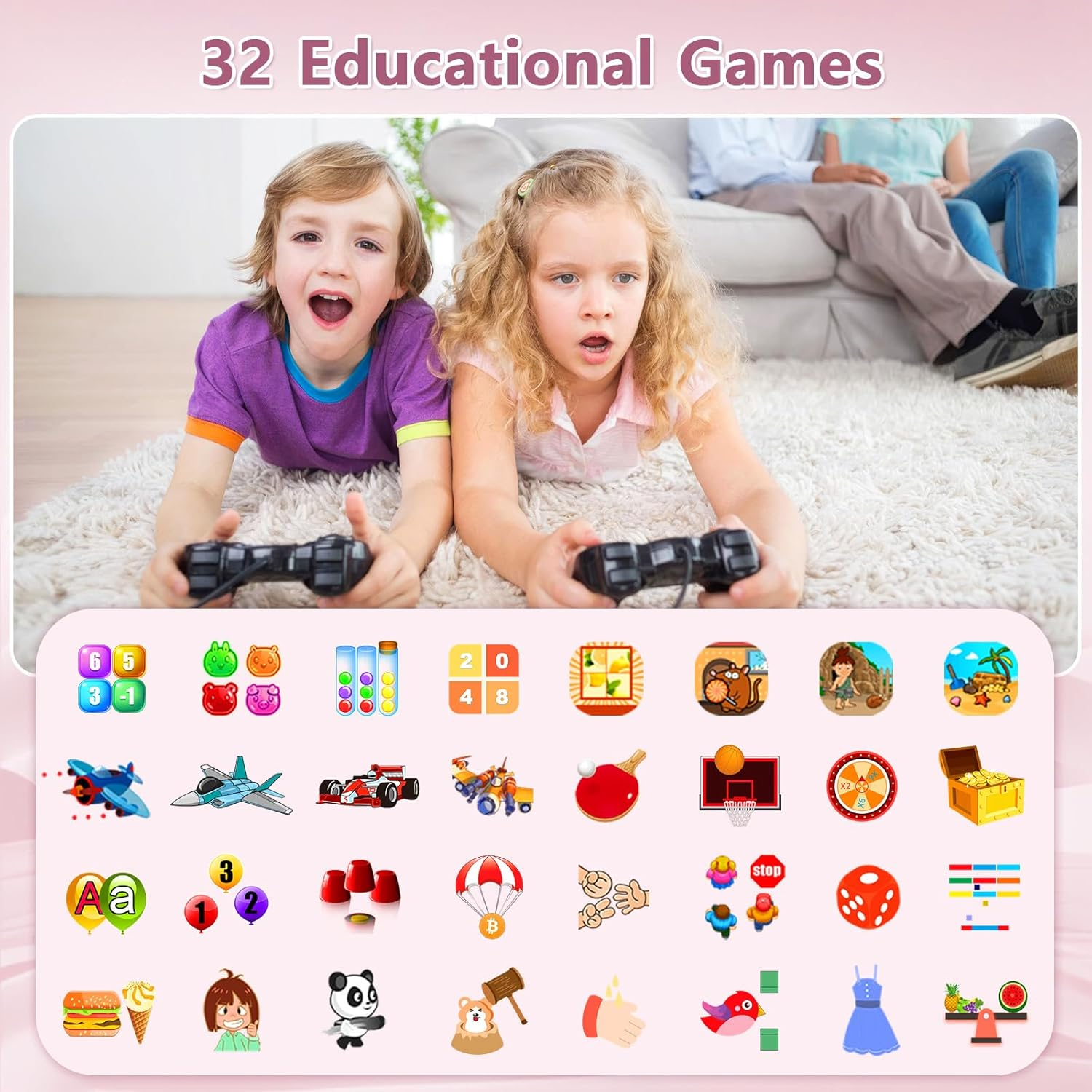 Kids Smart Watch for Girls Ages 5-12 - 32 Games, HD Touch Screen, Camera & Music Player - Educational Birthday Gift Toy for Girls 4-10