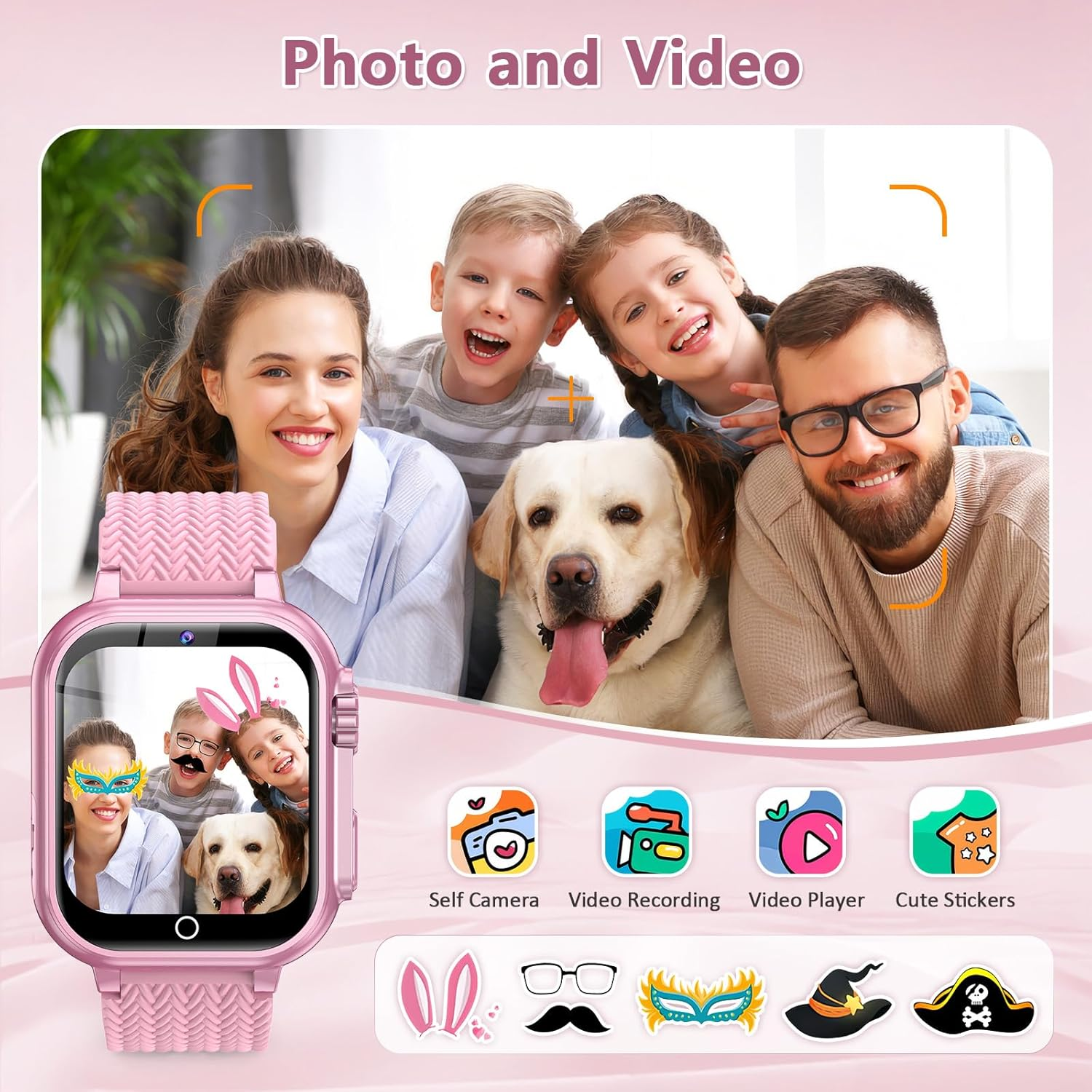 Kids Smart Watch for Girls Ages 5-12 - 32 Games, HD Touch Screen, Camera & Music Player - Educational Birthday Gift Toy for Girls 4-10