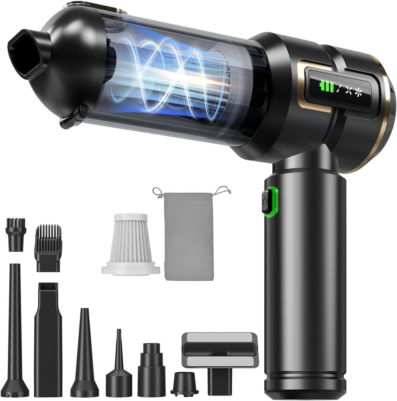 Car Vacuum Accessories Kit - Universal Replacement Attachments & Nozzles for Auto Detailing - Extension Hose, Crevice Tool & Brush Set