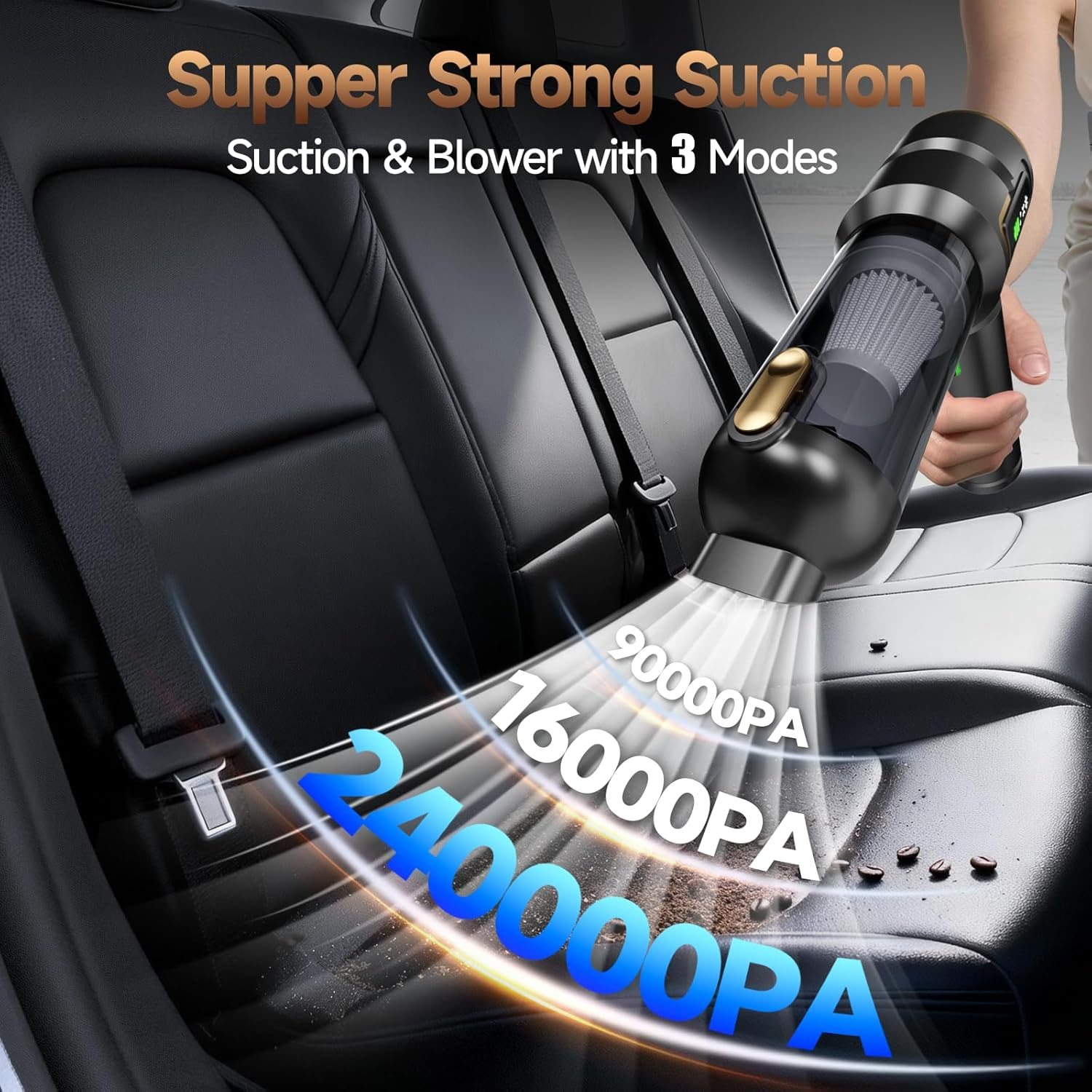 Car Vacuum Accessories Kit - Universal Replacement Attachments & Nozzles for Auto Detailing - Extension Hose, Crevice Tool & Brush Set