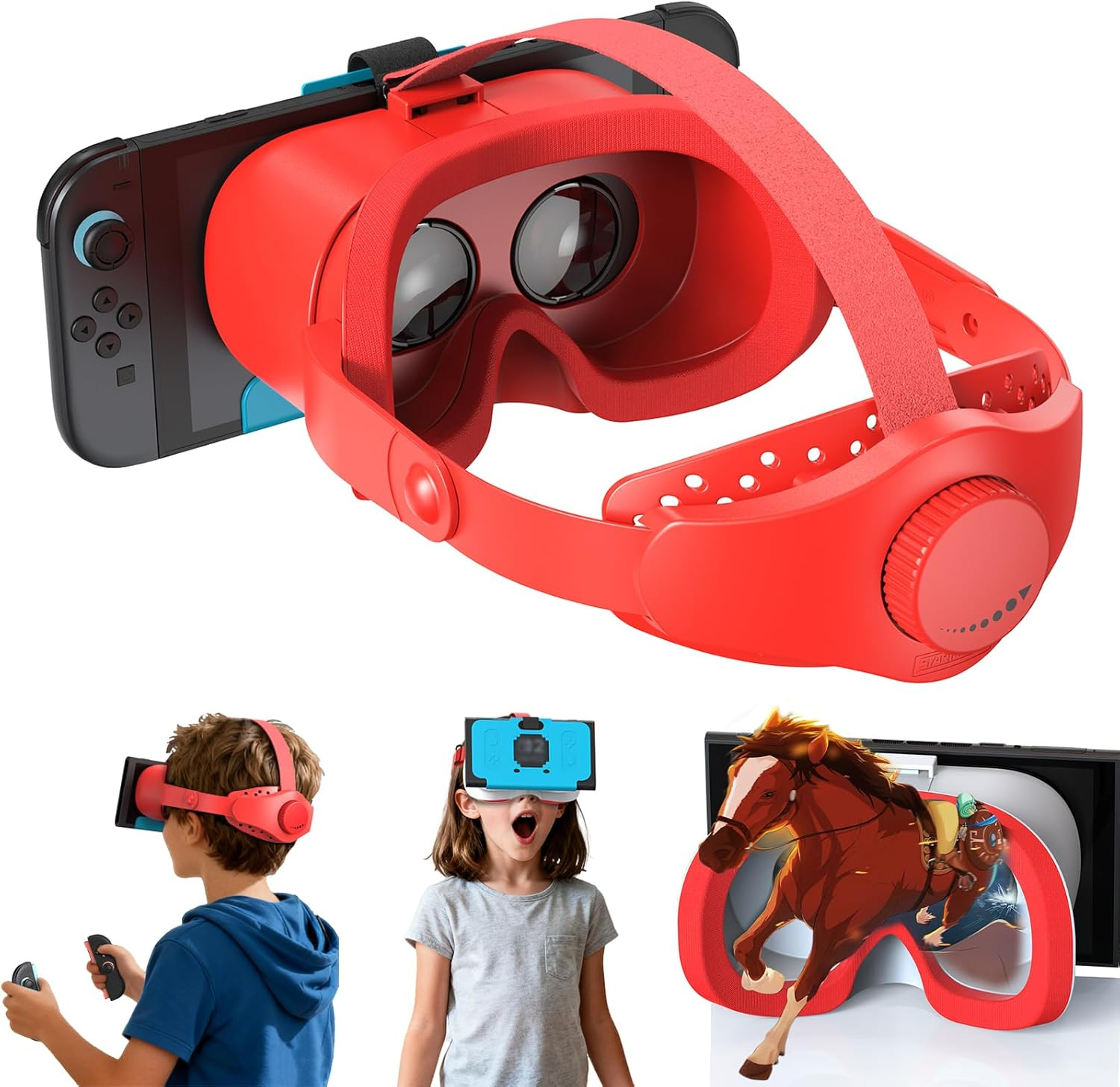VR Headset for Switch 2 - Upgraded VR Glasses with Adjustable HD Lenses and Head Strap