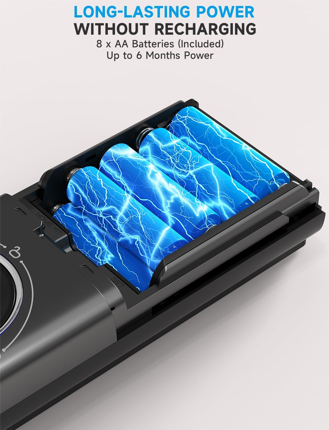 Smart Door Lock with Camera - Fingerprint Keypad Deadbolt with APP Remote Control & 2-Way Audio Video Doorbell Black