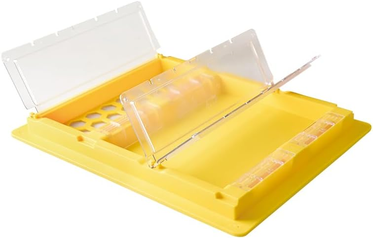 Bee Top Feeder for Hives - Dry & Wet Separation Design, Large Capacity Water/Pollen Slurry Feeder for Beekeeping 19.7X16inch
