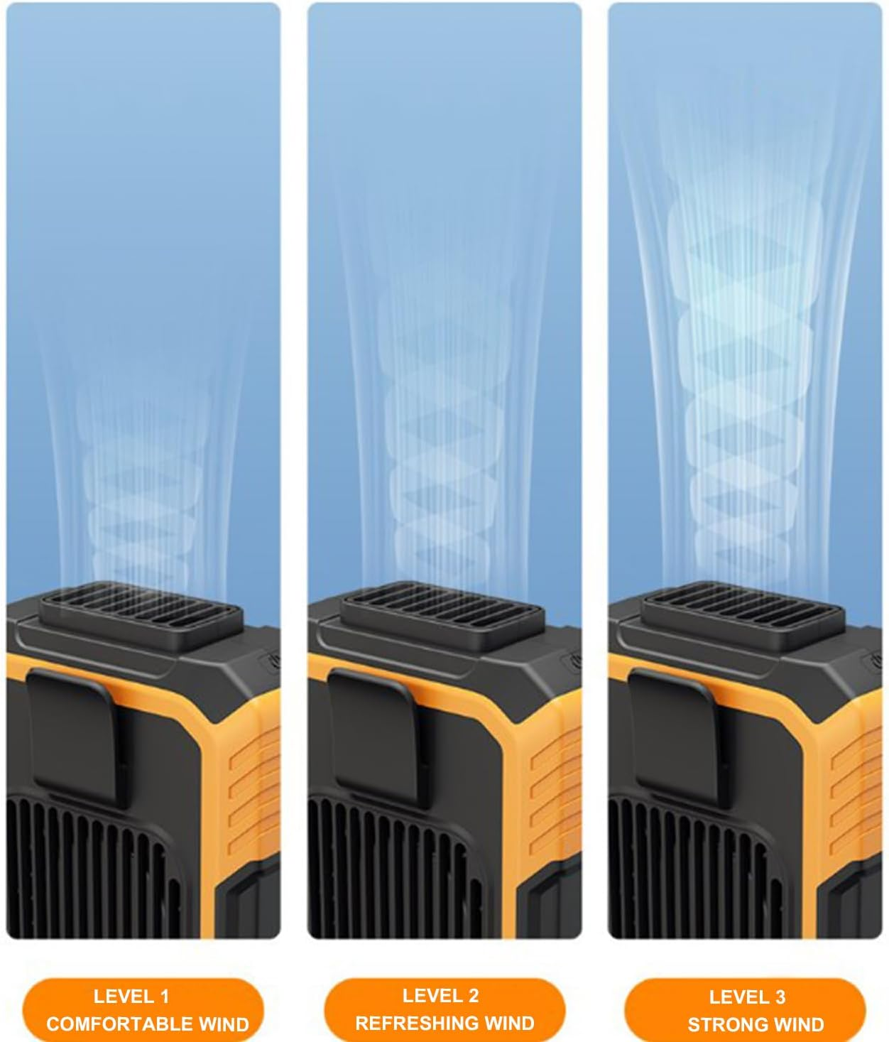 Wearable Waist Clip Fan 3-Speed