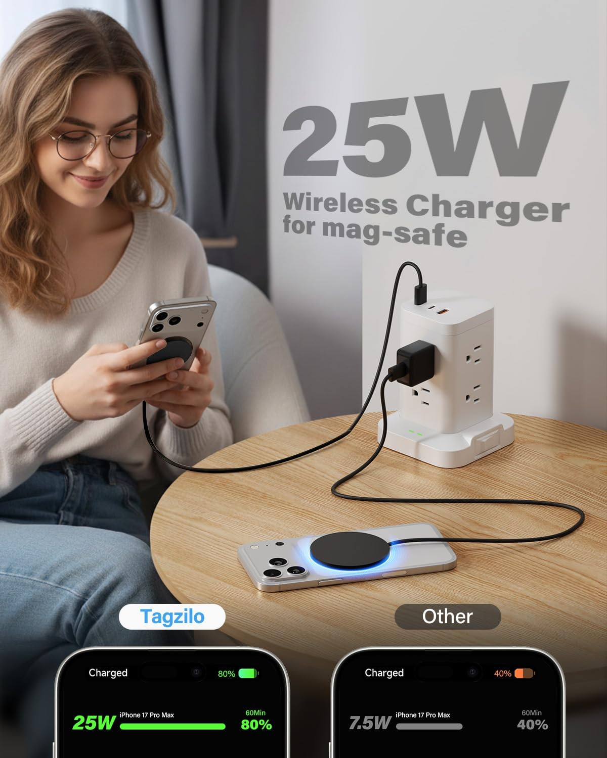 Magnetic Wireless Charger 25W 2-Pack