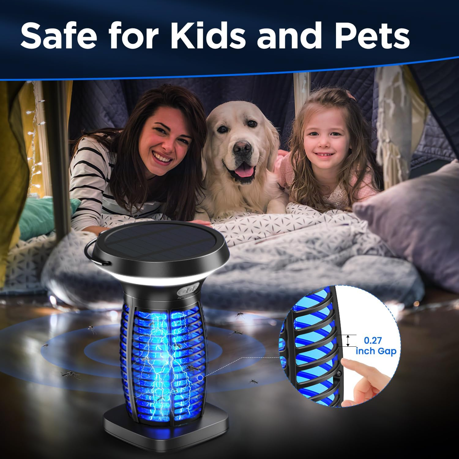 Solar Bug Zapper Outdoor Waterproof