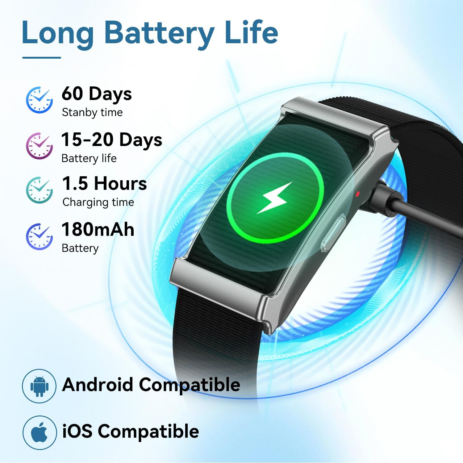 Smart Bracelet Fitness Tracker Heart Rate Sleep Tracking