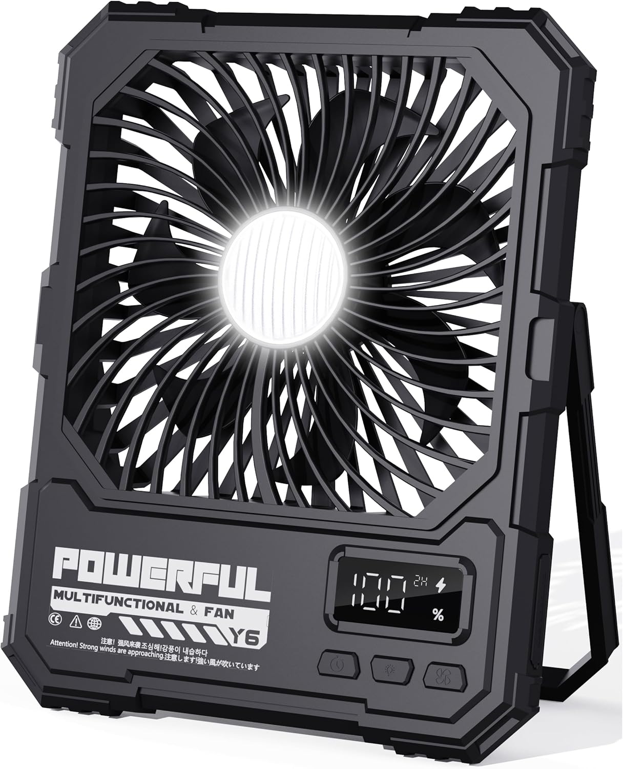Portable Camping Fan 20000mAh Foldable LED Power Bank